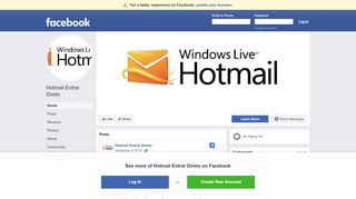 
                            1. Hotmail Entrar Direto - Home | Facebook