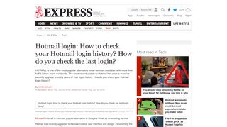 
                            2. Hotmail login: How to check your Hotmail login history? How ...