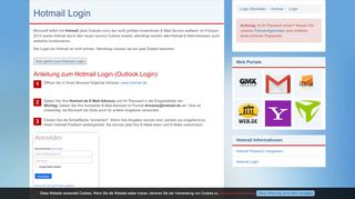 
                            4. Hotmail Login - Login Seite