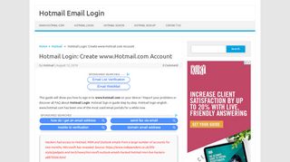
                            9. Hotmail - www.hotmail.com - Hotmail login account