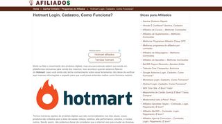 
                            6. Hotmart Login, Cadastro, Como Funciona? | Afiliados