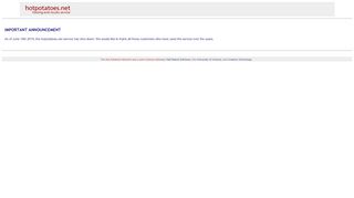 
                            2. hotpotatoes.net - login page