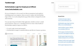 
                            6. HotSchedules Login for Employee at Official www ...