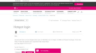 
                            3. Hotspot login | Telekom hilft Community