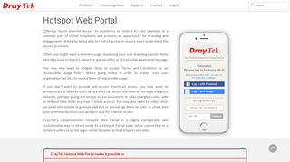 
                            3. Hotspot Web Portal - Draytek