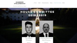 
                            6. House Committee | Dagbreek Manskoshuis | Stellenbosch ...