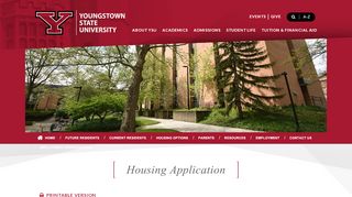 
                            1. Housing Application | Youngstown State University - YSU.edu