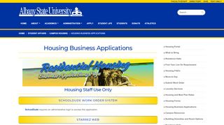 
                            8. Housing Business Applications - Albany State University