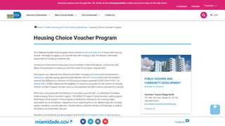
                            9. Housing Choice Voucher Program - Miami-Dade County