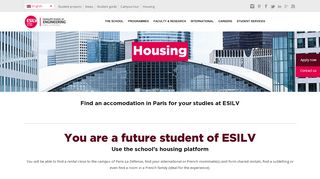 
                            5. Housing - Ecole d'Ingénieurs Paris-La Défense ESILV