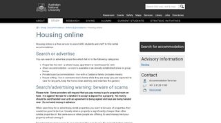 
                            3. Housing Online (ANU)