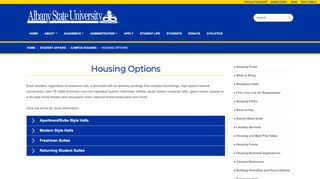 
                            7. Housing Options - Albany State University