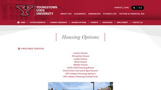 
                            5. Housing Options | Youngstown State University - YSU.edu