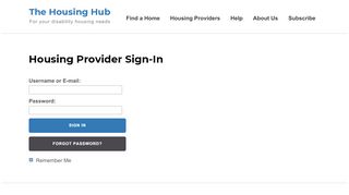 
                            9. Housing Provider Sign-In - The Housing Hub