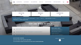 
                            1. How and when to apply - Aalborg University