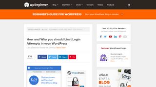 
                            5. How and Why you should Limit Login Attempts in your WordPress