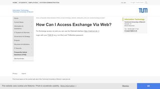 
                            4. How can I access Exchange via web? - TUM IT - CIO