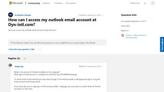 
                            2. How can I access my outlook email account at Dyn-intl.com ...