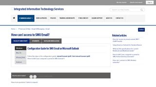 
                            5. How can I access to SMU Email? – IT Services & Help