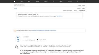 
                            11. how can i add the touch id feature to log… - Apple Community