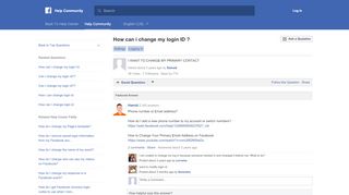 
                            6. How can i change my login ID ? | Facebook Help Community ...