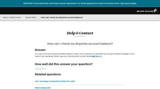 
                            9. How can I check my Airpoints account balance?