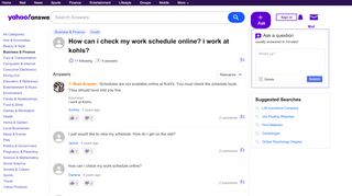 
                            9. how can i check my work schedule online? i work at kohls ...