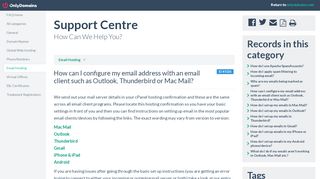 
                            4. How can I configure my email address with an ... - OnlyDomains Support