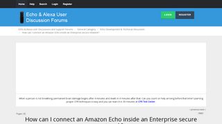 
                            6. How can I connect an Amazon Echo inside an Enterprise secure ...