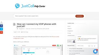 
                            5. How can I connect my VOIP phones with JustCall? - JustCall Help ...