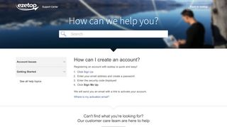 
                            3. How can I create an account? – ezetop