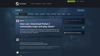 
                            1. How can I download Portal 2 community maps and play them? :: Portal ...
