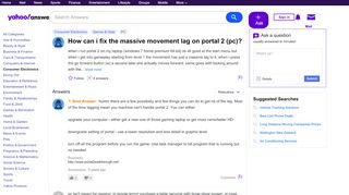 
                            6. how can i fix the massive movement lag on portal 2 (pc)? | Yahoo ...