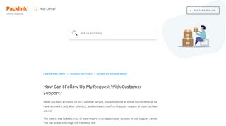 
                            7. How can I follow up my request with ... - support.packlink.com