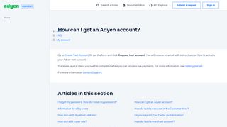 
                            5. How can I get an Adyen account? – Adyen