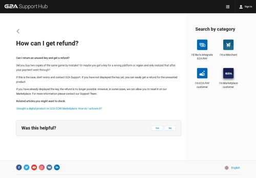 
                            8. How can I get refund? - Support Hub - G2A.COM