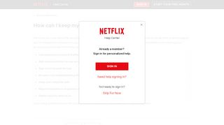 
                            7. How can I keep my Netflix account secure? - Netflix Help Center