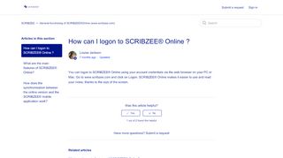 
                            5. How can I logon to SCRIBZEE® Online ? – SCRIBZEE