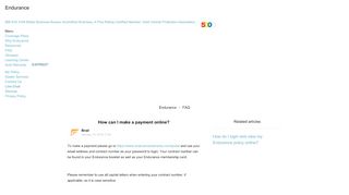 
                            3. How can I make a payment online? – Endurance