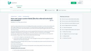 
                            8. How can I pass custom fields (like the referral invite link) into ...