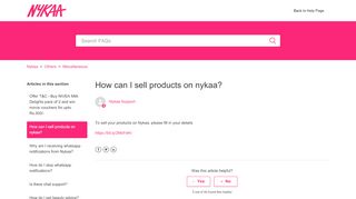 
                            2. How can I sell products on nykaa? – Nykaa