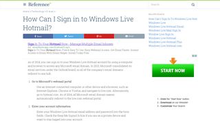 
                            7. How Can I Sign in to Windows Live Hotmail? | Reference.com