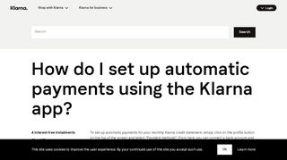 
                            6. How can I sign up for autopay using the Klarna …