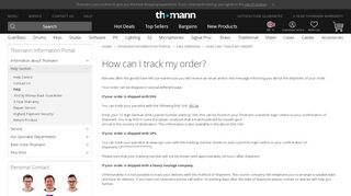 
                            7. How can I track my order? - Thomann UK