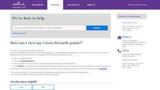 
                            10. How can I view my Crown Rewards ... - hallmark.custhelp.com