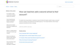 
                            7. How can teachers add a second school to their account ...