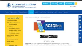 
                            10. How can we help? / Get Connected: RCSDlink - Rochester City ...