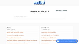 
                            3. How can we help you? - Zasttra.com