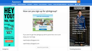 
                            3. How can you sign up for qlinkgroup - answers.com