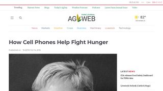 
                            2. How Cell Phones Help Fight Hunger - AgWeb